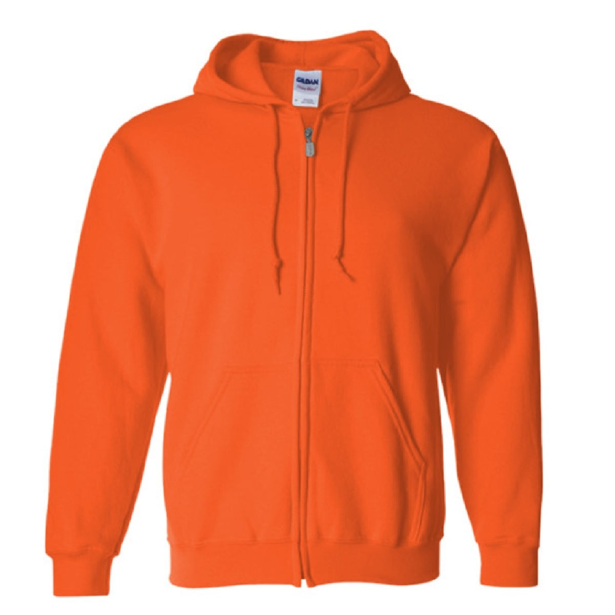 Black - Side - Gildan Heavy Blend Unisex Adult Full Zip Hooded Sweatshirt Top
