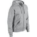Sport Grey - Side - Gildan Heavy Blend Unisex Adult Full Zip Hooded Sweatshirt Top