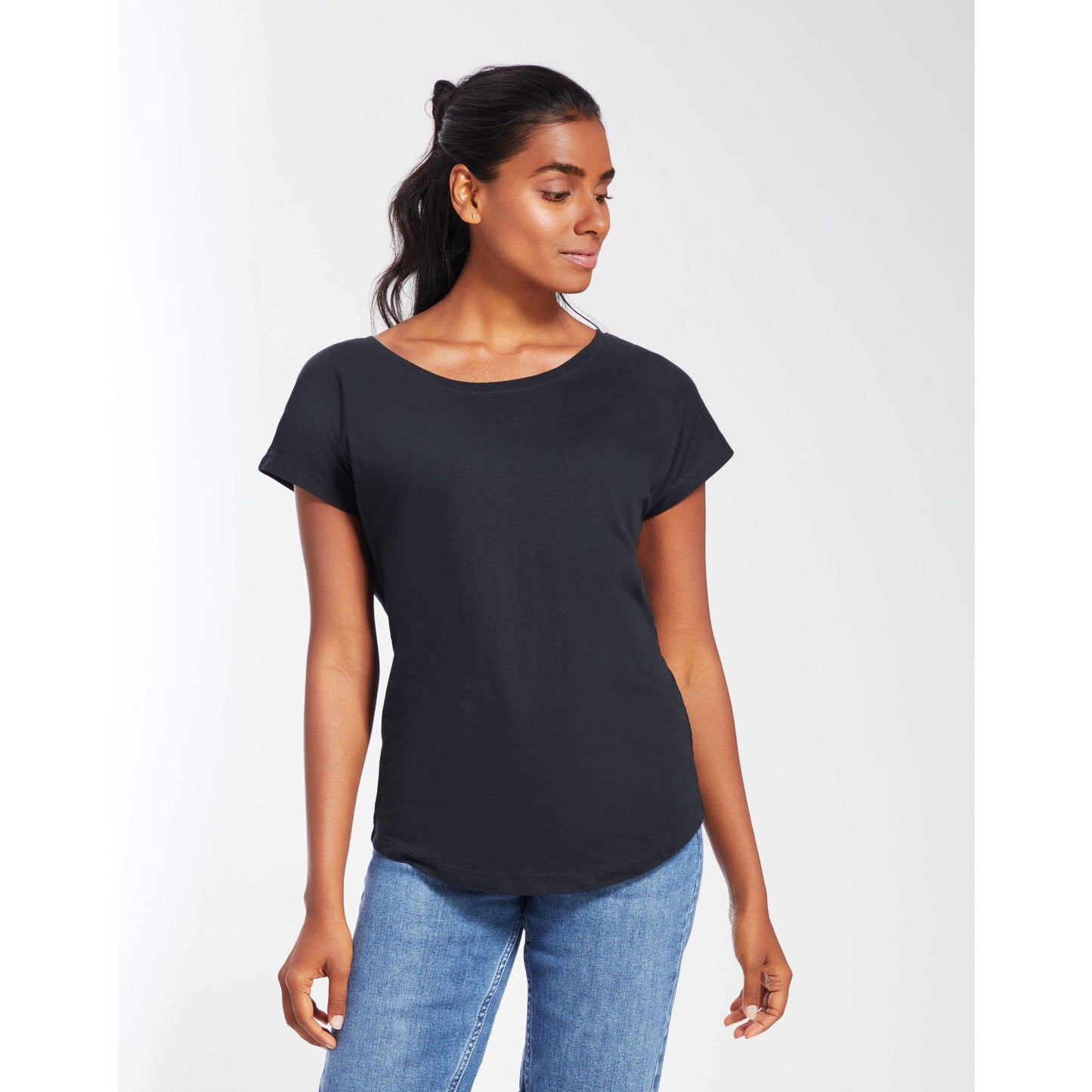 Navy - Front - Mantis Womens-Ladies Relaxed T-Shirt