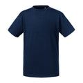 French Navy - Front - Russell Childrens-Kids Organic Short-Sleeved T-Shirt