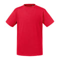Red - Front - Russell Childrens-Kids Organic Short-Sleeved T-Shirt