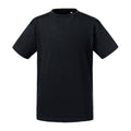 Black - Front - Russell Childrens-Kids Organic Short-Sleeved T-Shirt