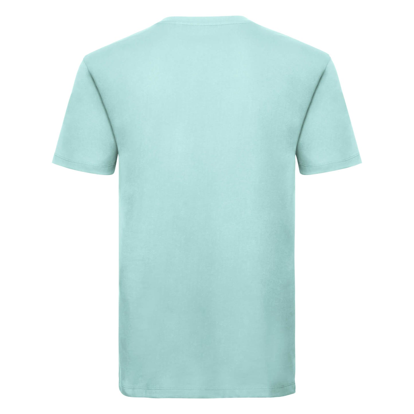 Aqua Blue - Back - Russell Mens Organic Short-Sleeved T-Shirt