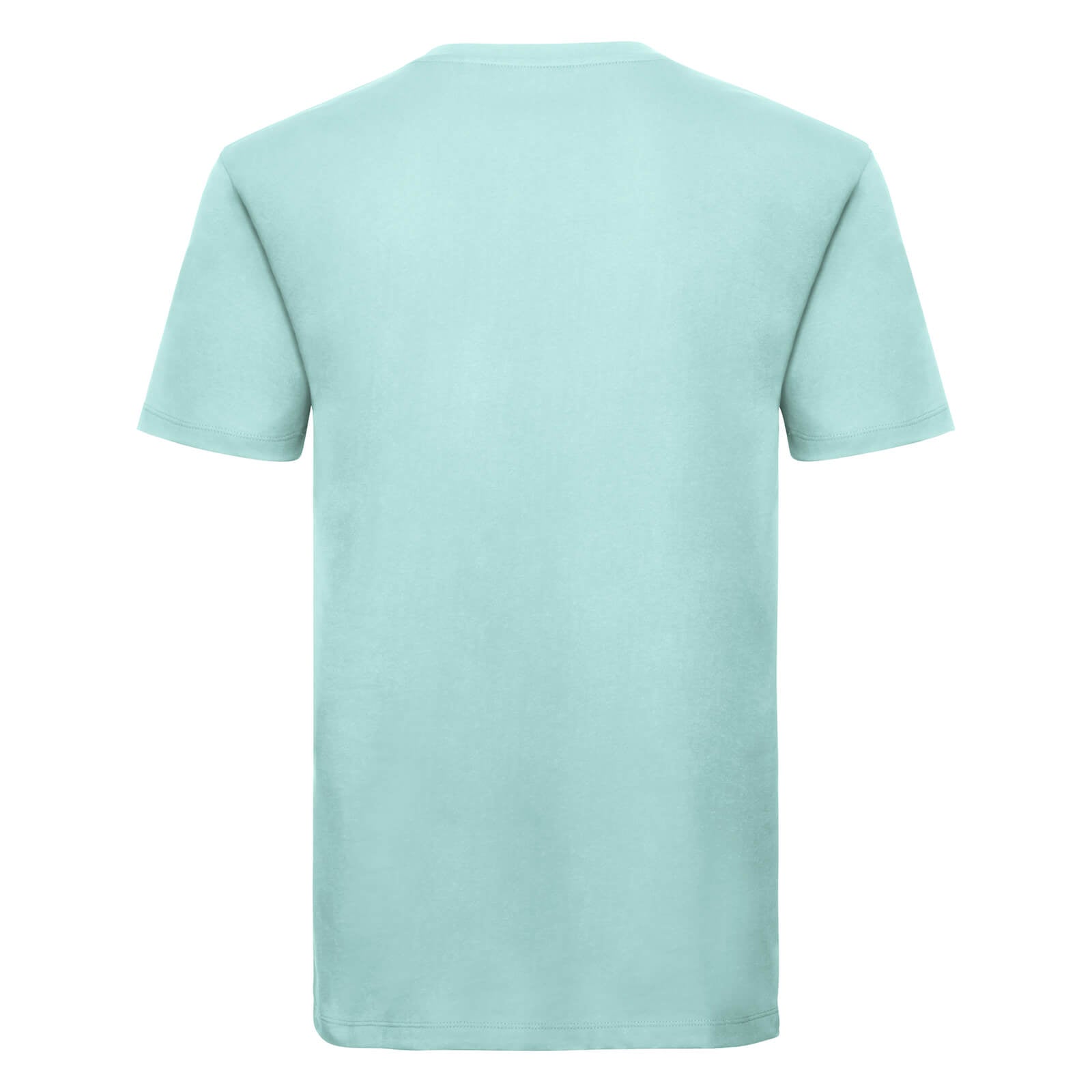 Aqua Blue - Back - Russell Mens Organic Short-Sleeved T-Shirt