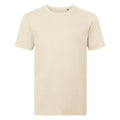 Natural - Front - Russell Mens Organic Short-Sleeved T-Shirt