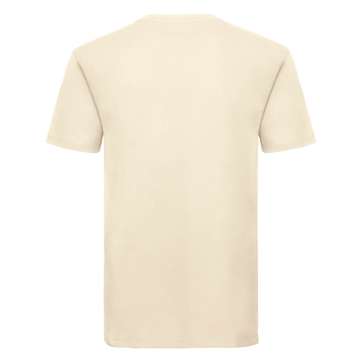 Natural - Back - Russell Mens Organic Short-Sleeved T-Shirt