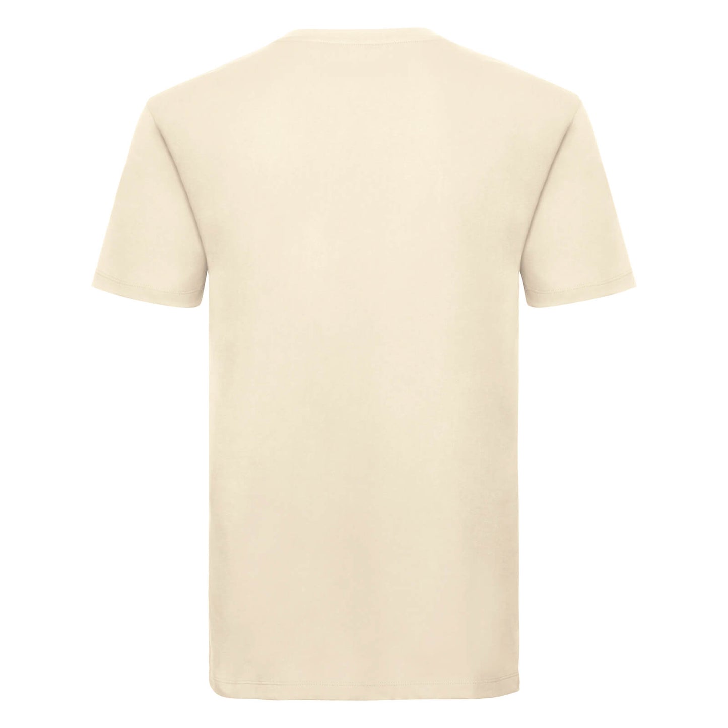 Natural - Back - Russell Mens Organic Short-Sleeved T-Shirt