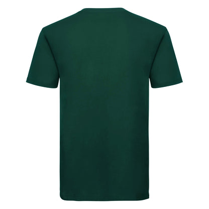 Bottle Green - Back - Russell Mens Organic Short-Sleeved T-Shirt