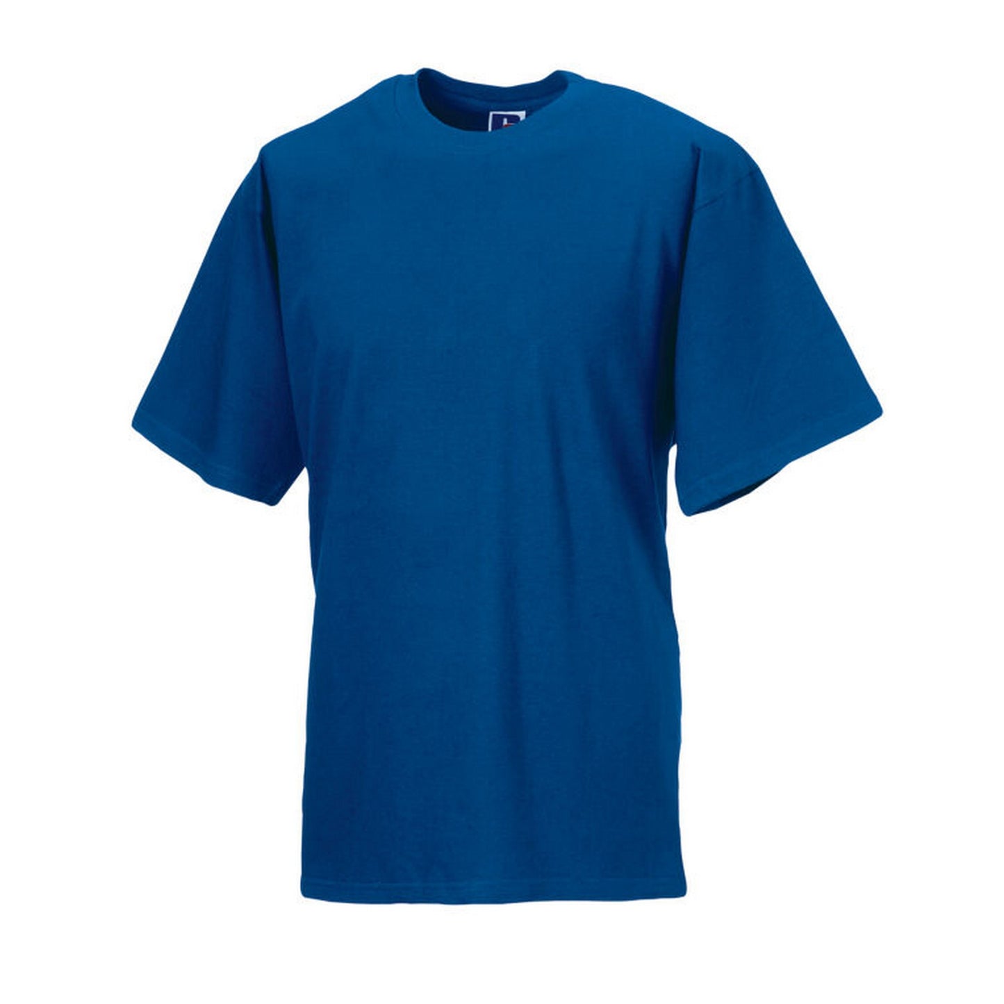 Bright Royal Blue - Front - Russell Mens Organic Short-Sleeved T-Shirt