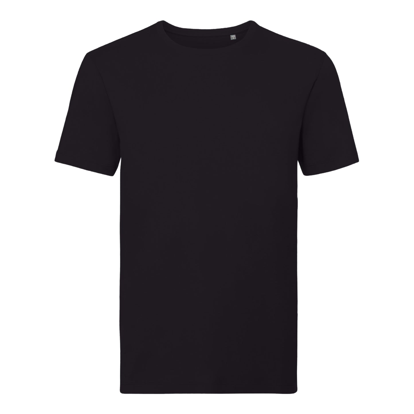 Black - Front - Russell Mens Organic Short-Sleeved T-Shirt