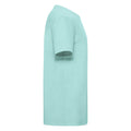 Aqua Blue - Side - Russell Mens Organic Short-Sleeved T-Shirt
