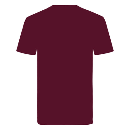 Burgundy - Back - Russell Mens Organic Short-Sleeved T-Shirt