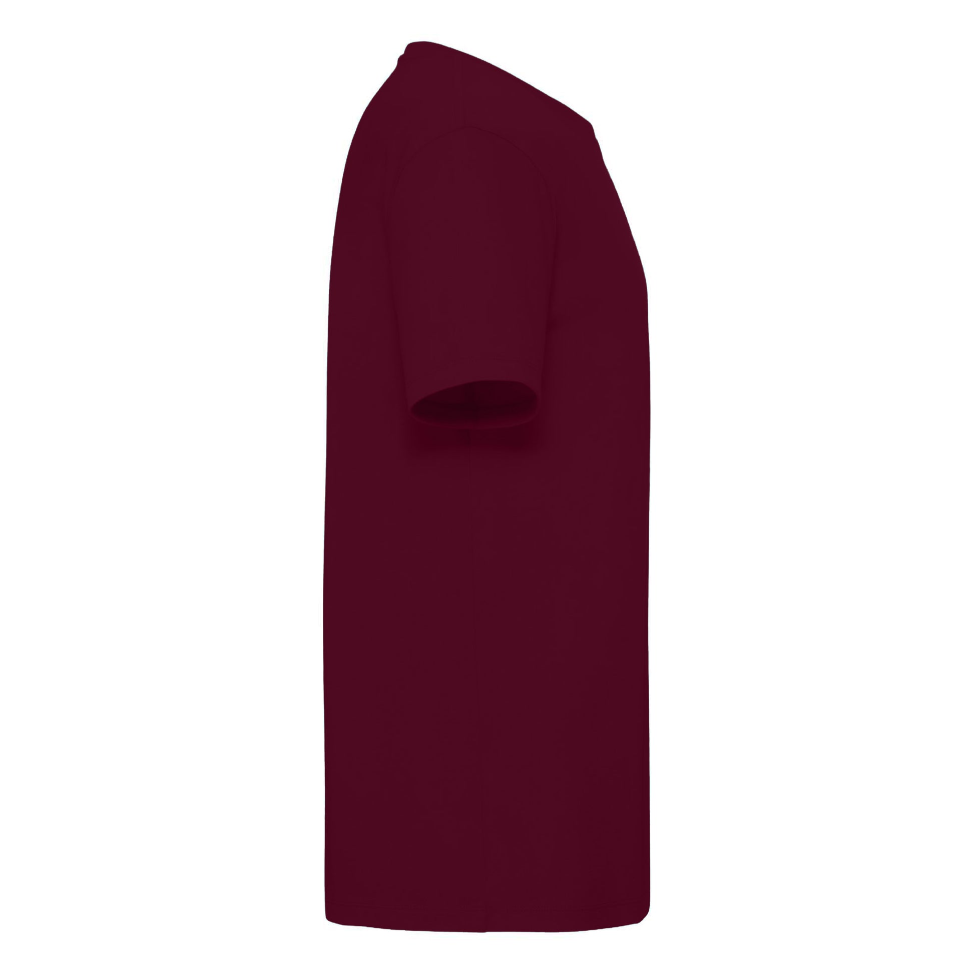 Burgundy - Side - Russell Mens Organic Short-Sleeved T-Shirt