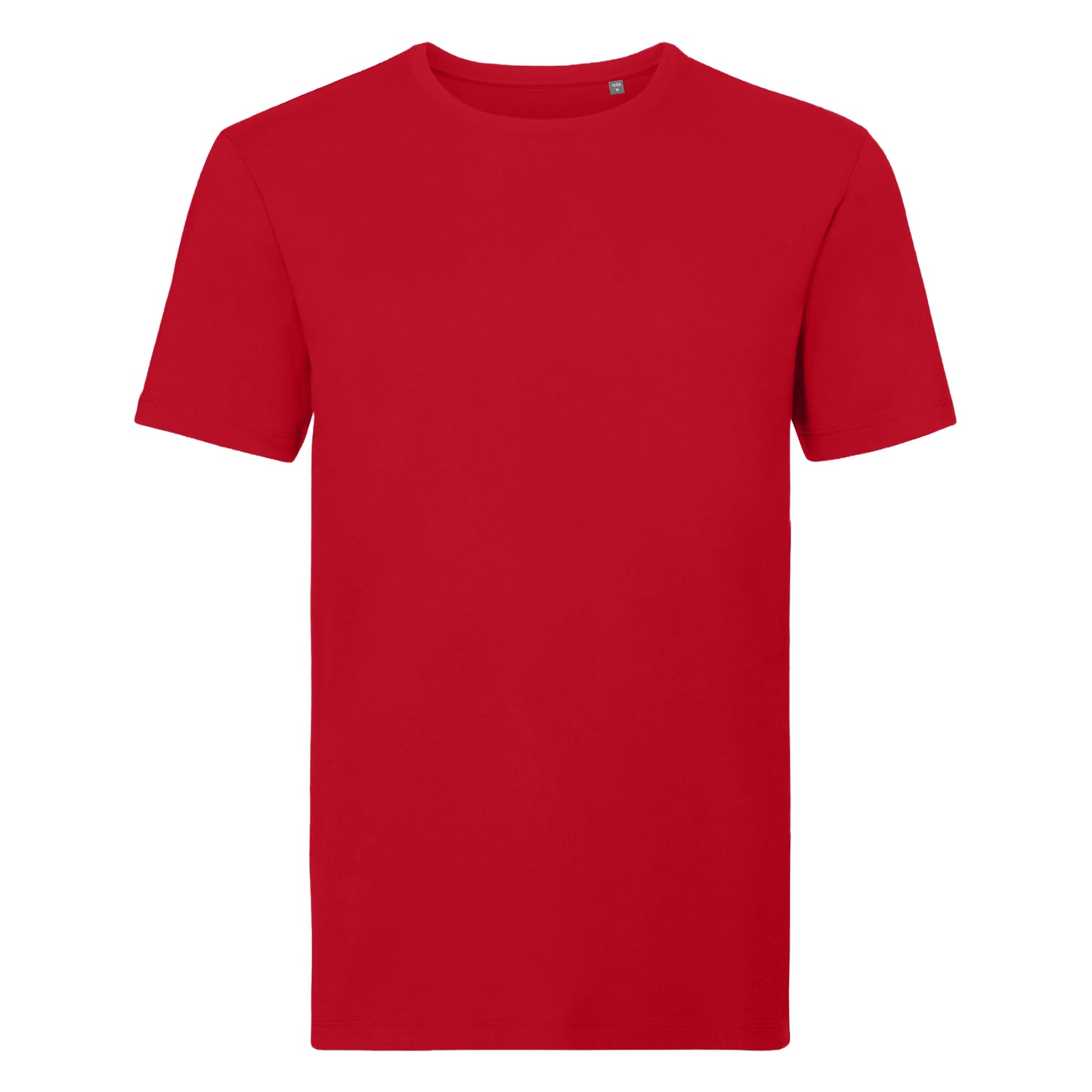 Classic Red - Front - Russell Mens Organic Short-Sleeved T-Shirt