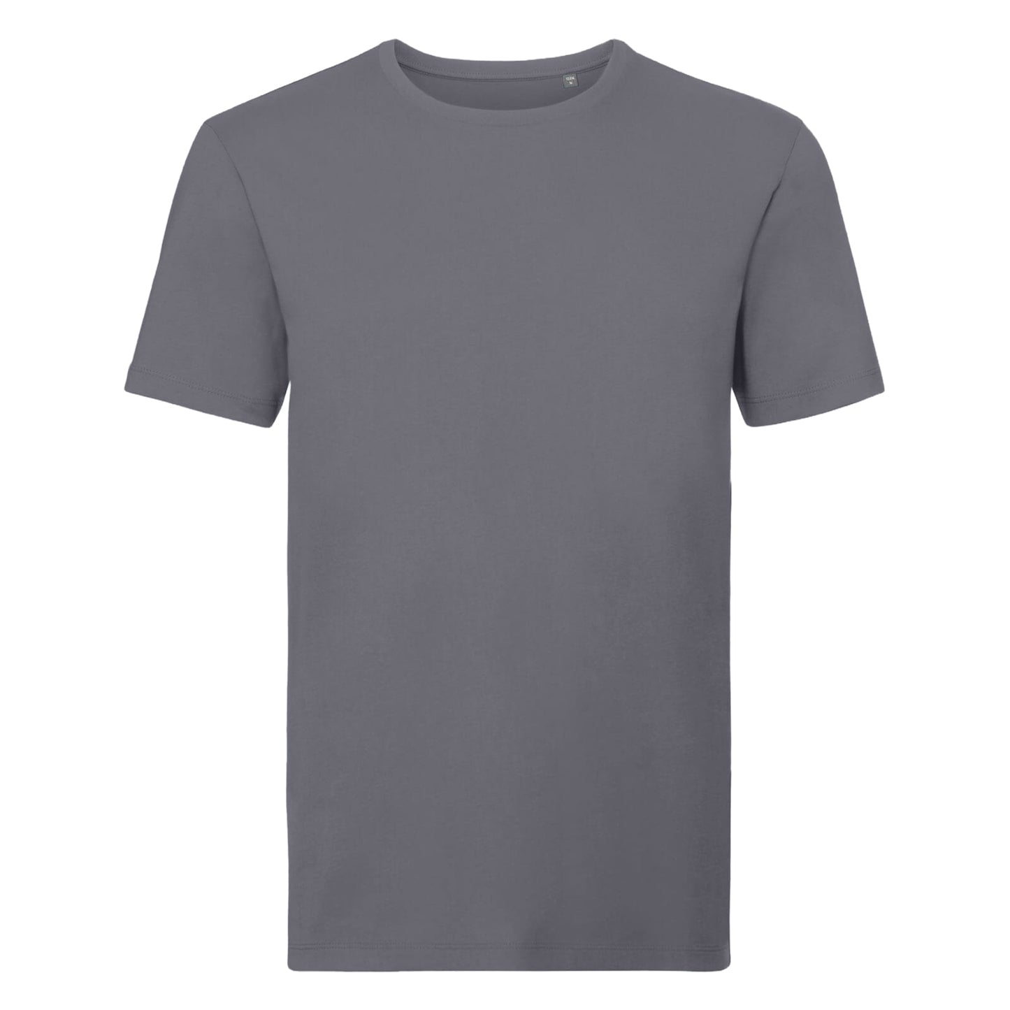 Convoy Grey - Front - Russell Mens Organic Short-Sleeved T-Shirt
