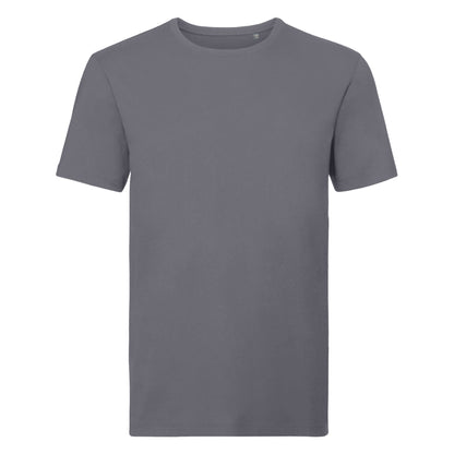 Convoy Grey - Front - Russell Mens Organic Short-Sleeved T-Shirt