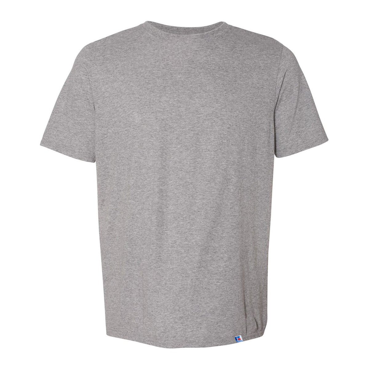 Light Oxford Grey - Front - Russell Mens Organic Short-Sleeved T-Shirt