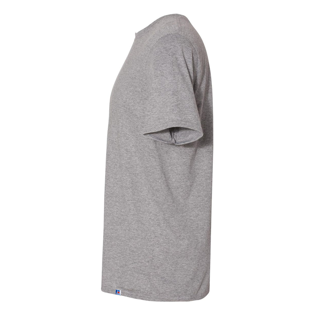 Light Oxford Grey - Side - Russell Mens Organic Short-Sleeved T-Shirt