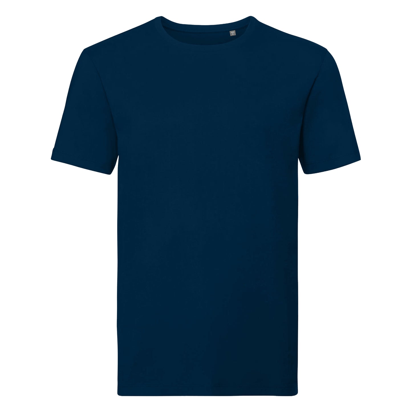 French Navy - Front - Russell Mens Organic Short-Sleeved T-Shirt