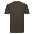 Dark Olive - Back - Russell Mens Organic Short-Sleeved T-Shirt