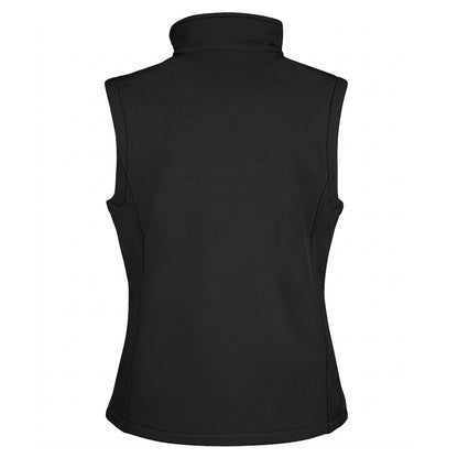 Black - Back - Result Womens-Ladies Softshell Body Warmer