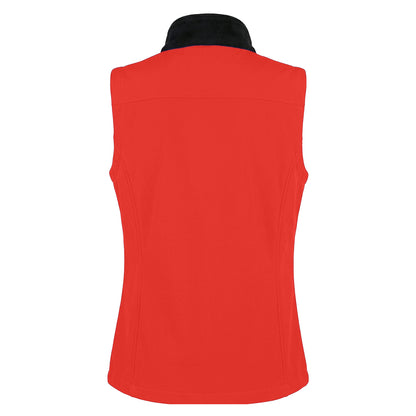 Red-Black - Back - Result Womens-Ladies Softshell Body Warmer
