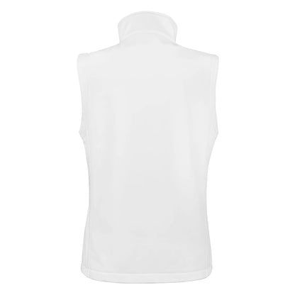 White-Black - Back - Result Womens-Ladies Softshell Body Warmer