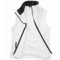 White-Black - Front - Result Womens-Ladies Softshell Body Warmer