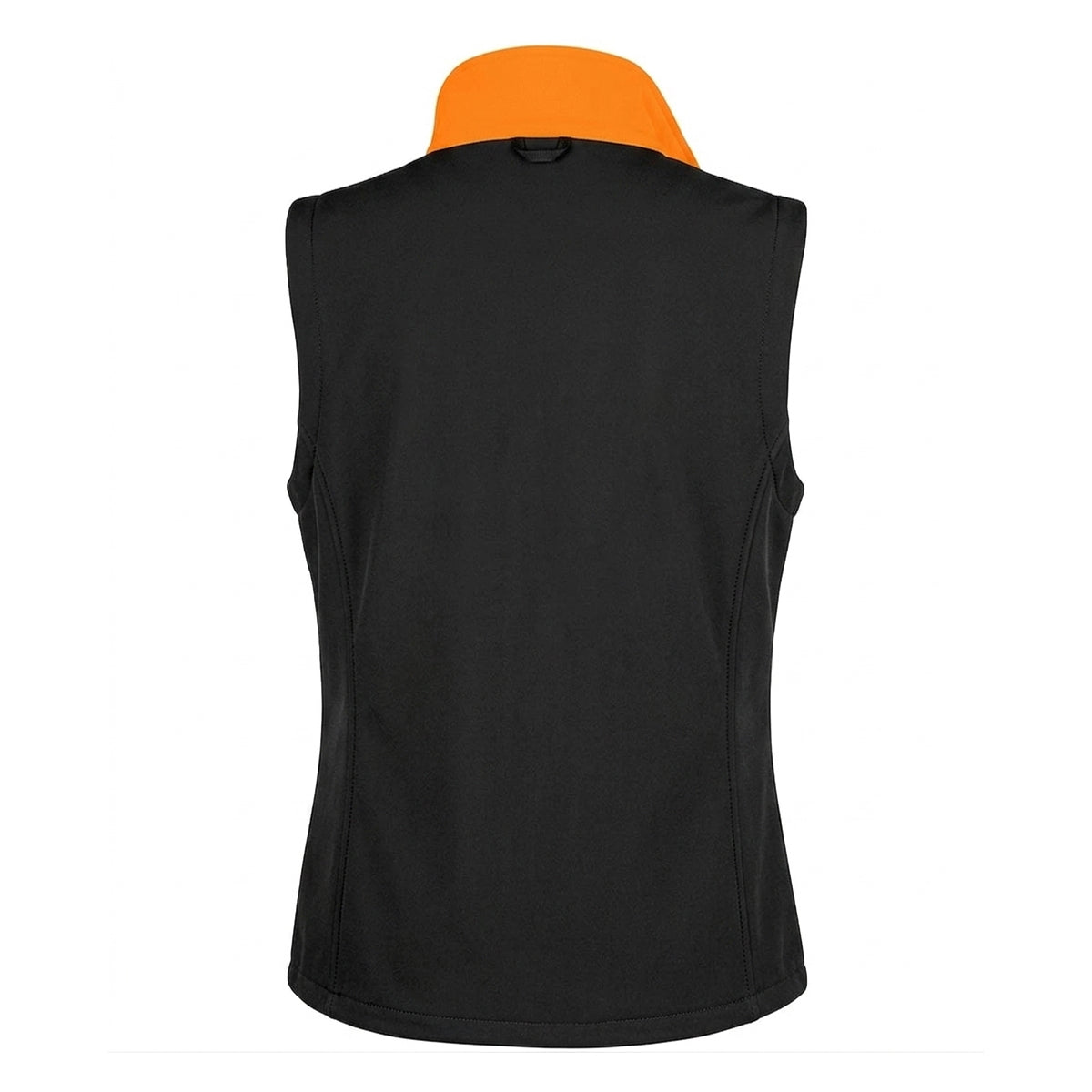 Black-Orange - Back - Result Womens-Ladies Softshell Body Warmer