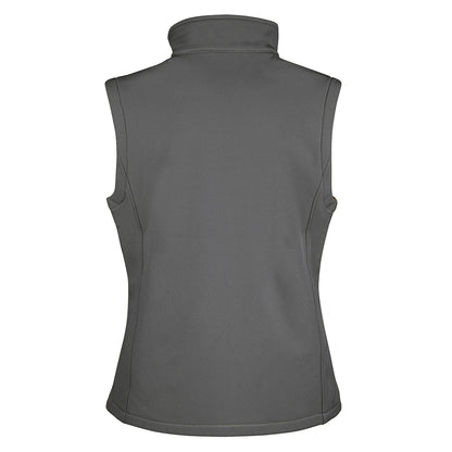 Charcoal Grey-Black - Back - Result Womens-Ladies Softshell Body Warmer