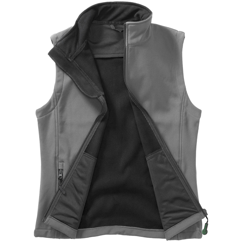 Charcoal Grey-Black - Front - Result Womens-Ladies Softshell Body Warmer