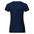 French Navy - Back - Russell Womens-Ladies Organic Short-Sleeved T-Shirt
