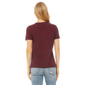 Maroon - Front - Bella + Canvas Womens-Ladies Jersey Short-Sleeved T-Shirt