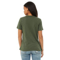 Military Green - Front - Bella + Canvas Womens-Ladies Jersey Short-Sleeved T-Shirt