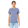 Lavender Blue - Side - Bella + Canvas Womens-Ladies Jersey Short-Sleeved T-Shirt