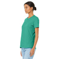 Teal - Back - Bella + Canvas Womens-Ladies Jersey Short-Sleeved T-Shirt