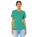 Teal - Side - Bella + Canvas Womens-Ladies Jersey Short-Sleeved T-Shirt