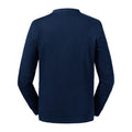 French Navy - Back - Russell Unisex Adult Reversible Organic Sweatshirt