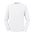 White - Front - Russell Unisex Adult Reversible Organic Sweatshirt
