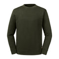 Dark Olive - Front - Russell Unisex Adult Reversible Organic Sweatshirt