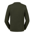 Dark Olive - Back - Russell Unisex Adult Reversible Organic Sweatshirt