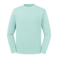 Aqua Blue - Front - Russell Unisex Adult Reversible Organic Sweatshirt