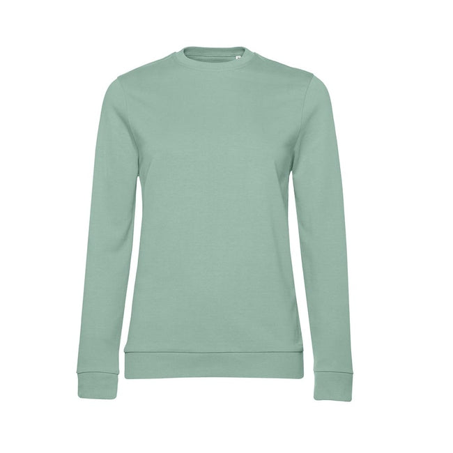 Khaki Green - Front - B&C Womens-Ladies Set-in Sweatshirt