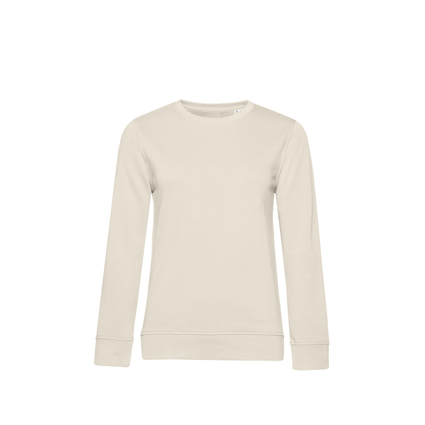 Off White - Front - B&C Womens-Ladies Organic Sweatshirt