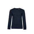 Navy - Front - B&C Womens-Ladies Organic Sweatshirt