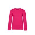 Bright Magenta - Front - B&C Womens-Ladies Organic Sweatshirt