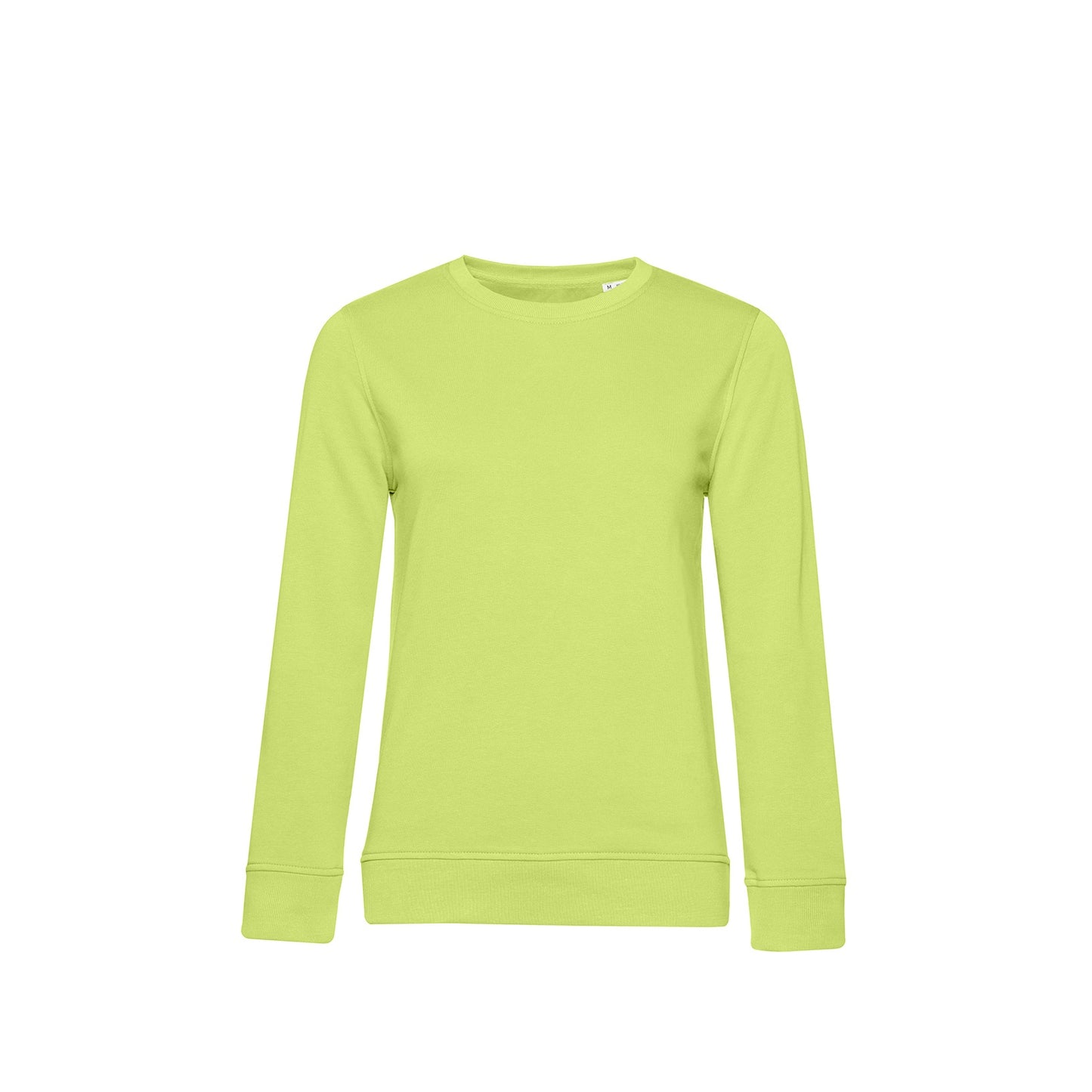 Lime Green - Front - B&C Womens-Ladies Organic Sweatshirt