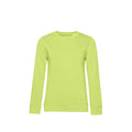 Lime Green - Front - B&C Womens-Ladies Organic Sweatshirt