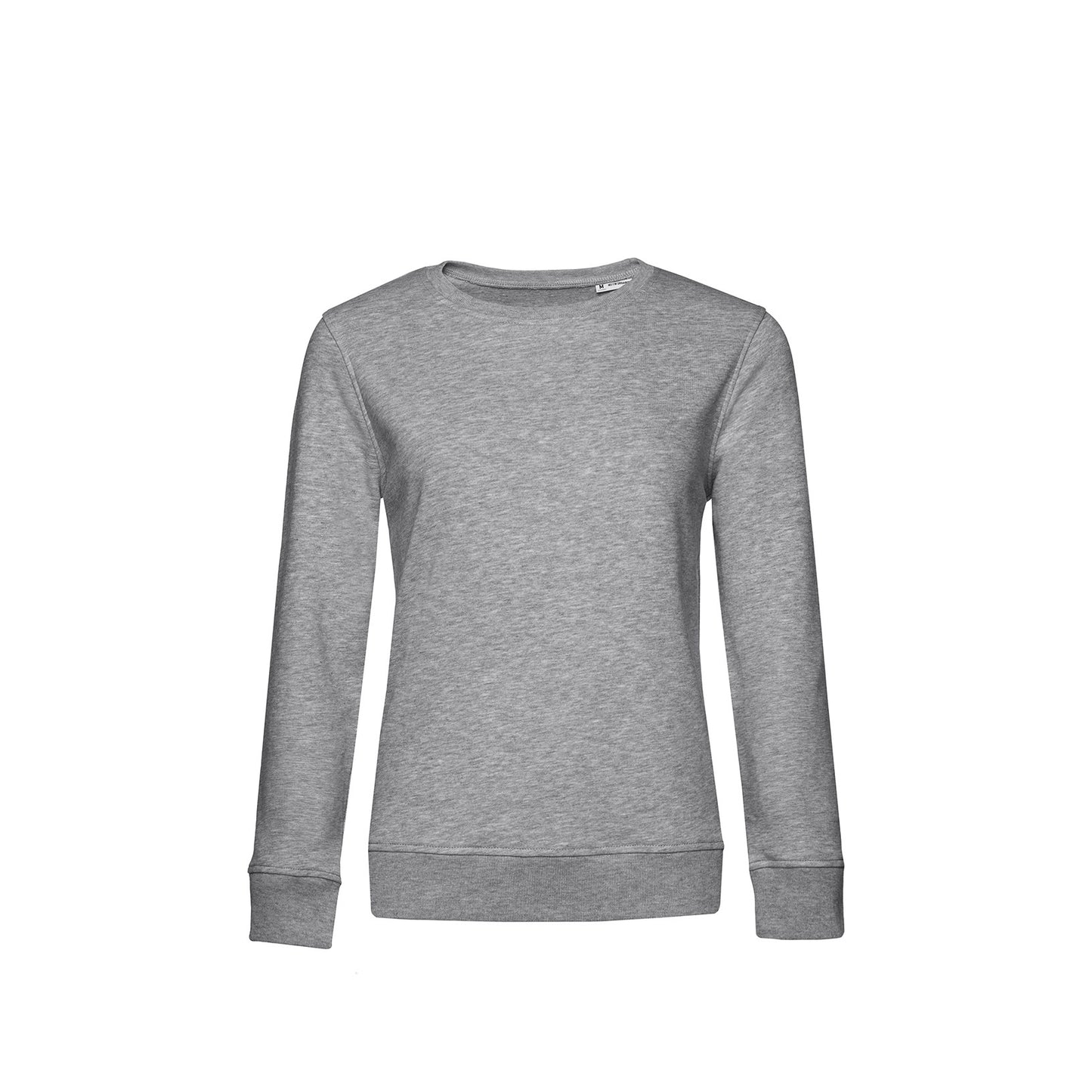 Grey Heather - Front - B&C Womens-Ladies Organic Sweatshirt