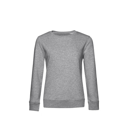 Grey Heather - Front - B&C Womens-Ladies Organic Sweatshirt